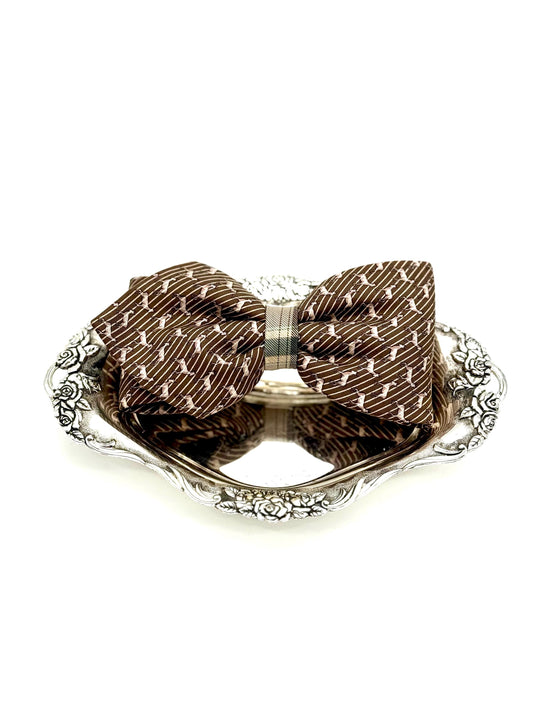 Brown Deer Bow Handmade from Tie - Animal Lover’s Options!