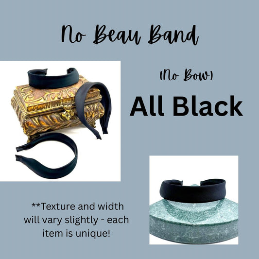 BLACK Vintage Headband Adjustable Handmade from Men’s Tie