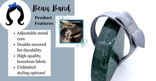 GOLD & MAROON Paisley Bow Headband Handmade for Vintage Look